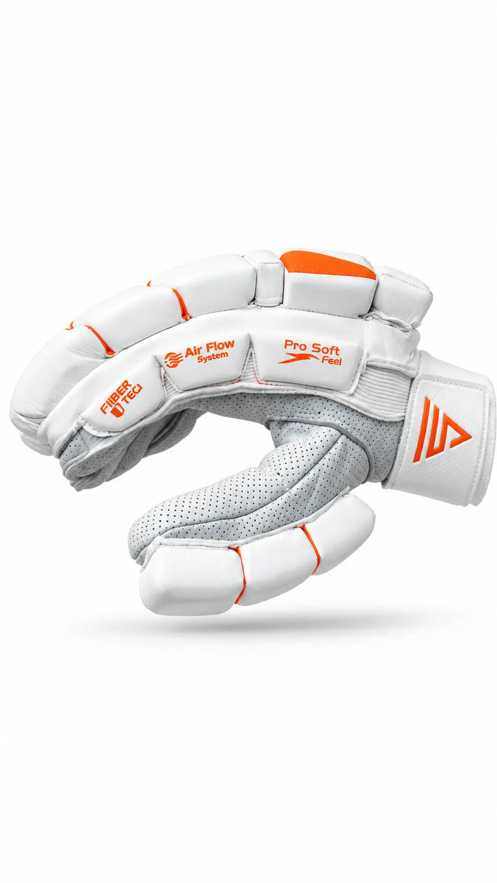 Versant Og Batting Gloves White Orange Mens Size@ Side view