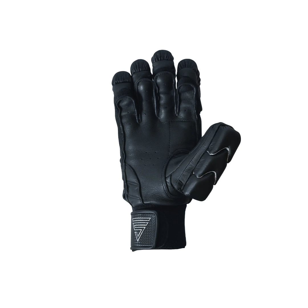 Versant Og Cricket Batting Gloves Black Adult Size @ Right Front View