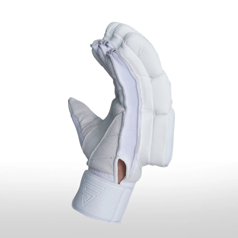 Versant Og Cricket Batting Gloves White Adult Size @ Side View