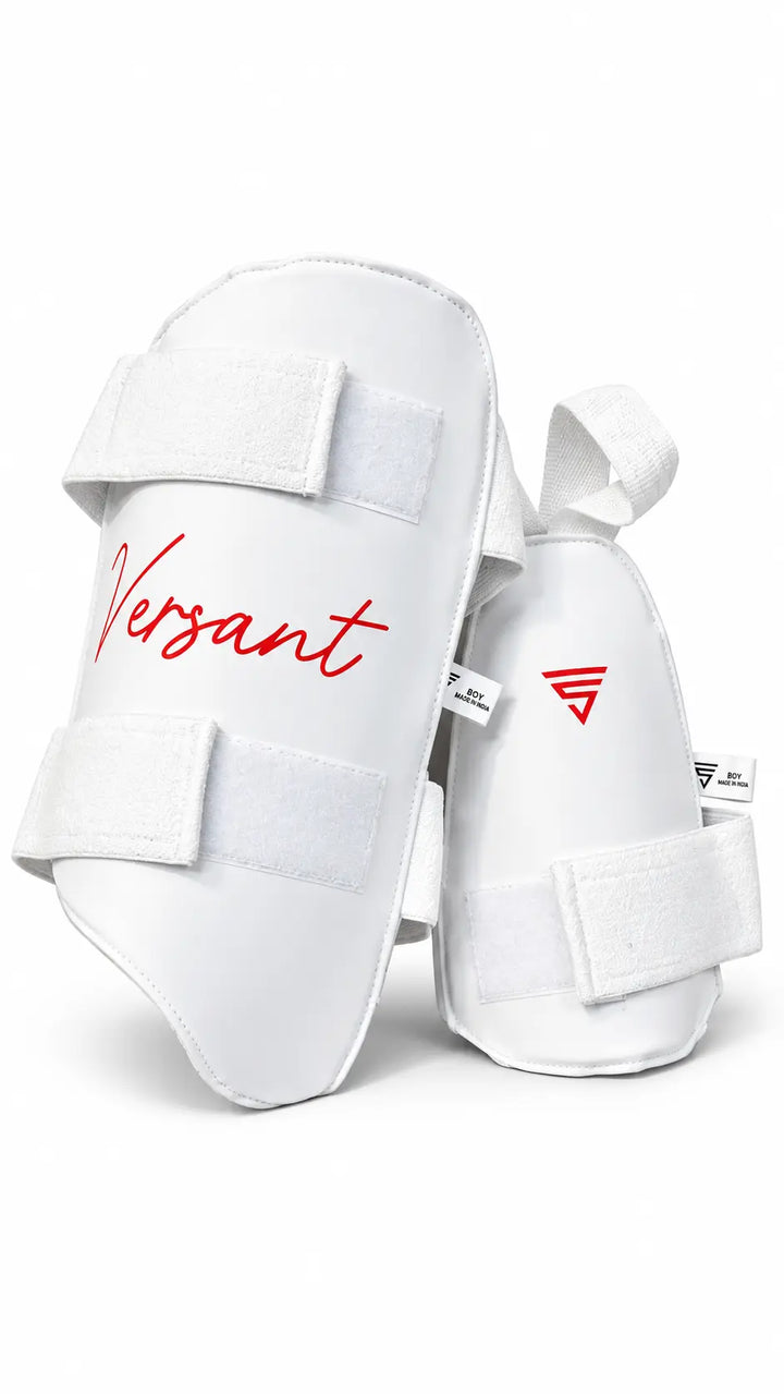 Versant Rise White Cricket Batting Combo Thigh Guard Pad Size@ Front View