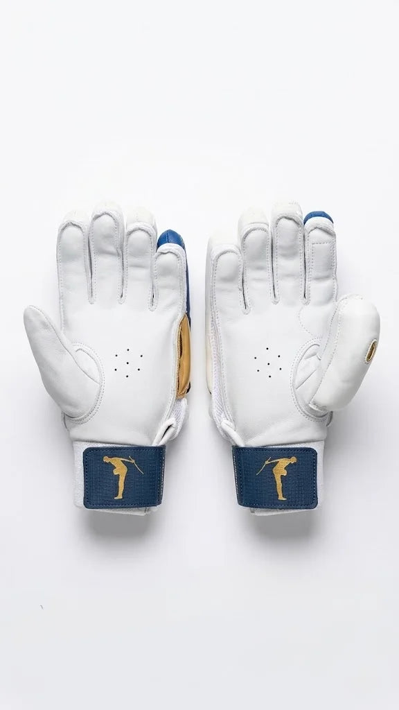 Versant Showman Glory Limited Edition Cricket Batting Gloves White Blue @ Combine View