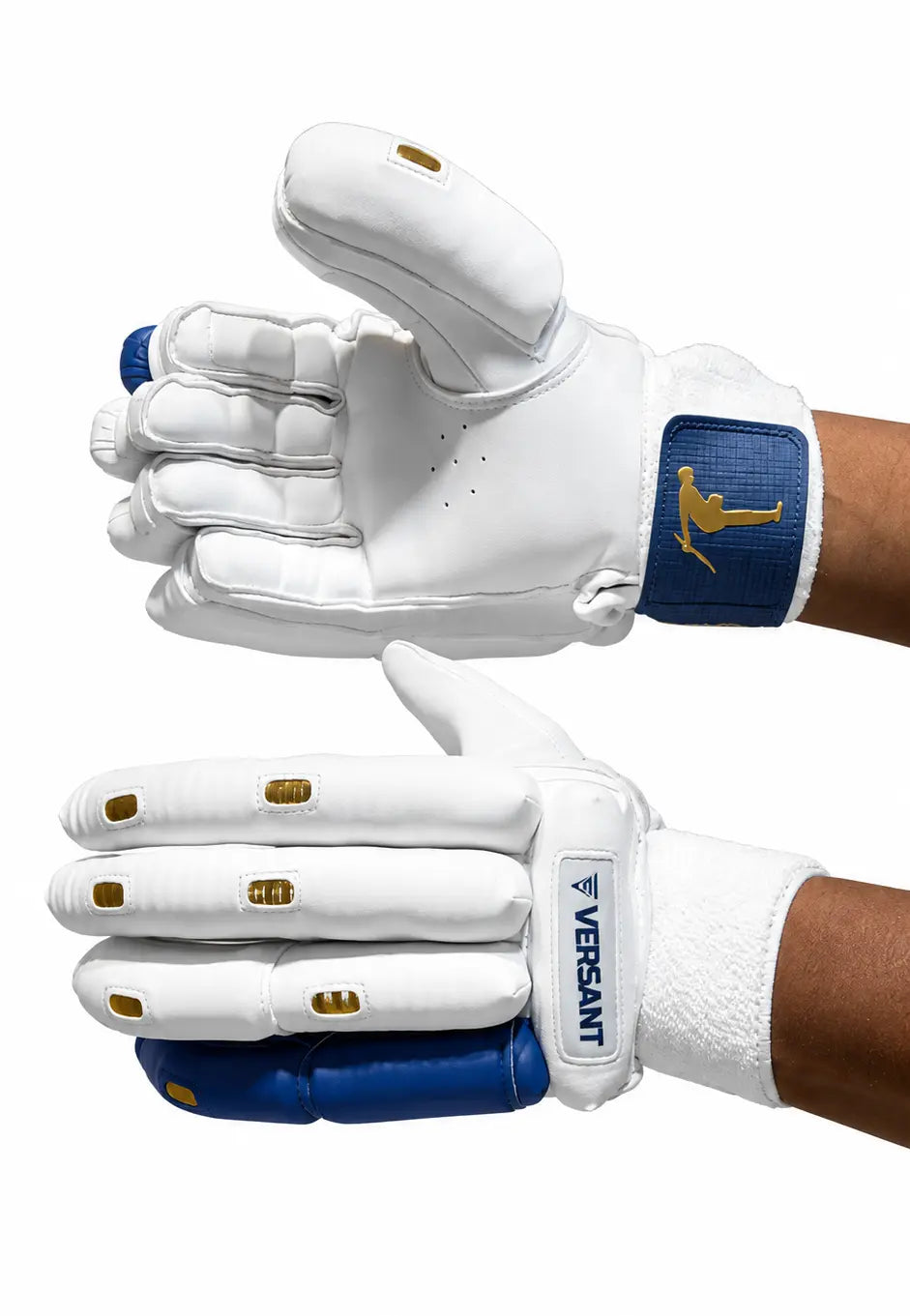 Versant Showman Glory Limited Edition Cricket Batting Gloves White Blue @ Composite View