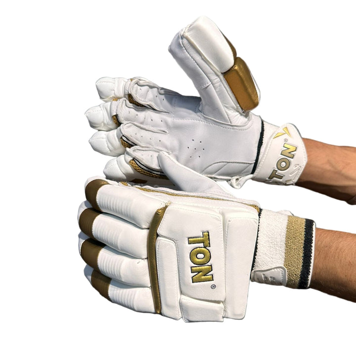 SS Ton Golden Gutsy Cricket Batting Gloves Mens Size