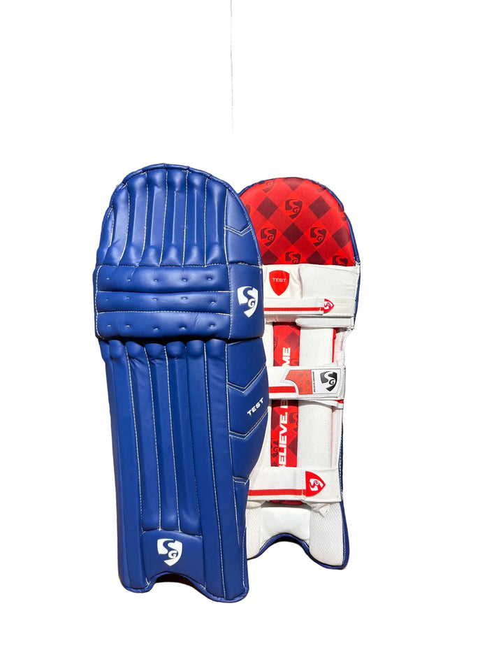 SG Test Blue Colored Cricket Batting Leg Guard Pads