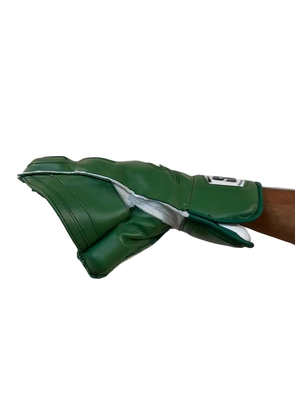 SS Players Green Cricket Wicket Keeping Gloves Mens Size@front view2