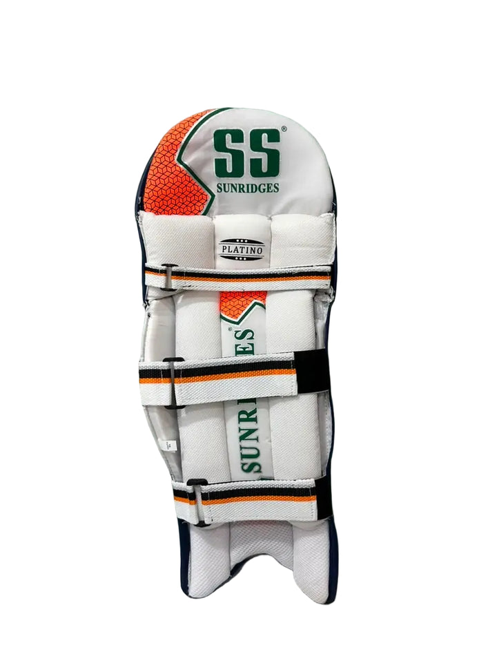 SS Platino Cricket Batting Leg Guard Navy Blue Pads Size@front view2