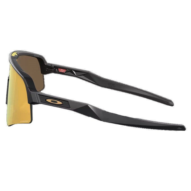 Oakley Sutrolite Sweep Carbon Prizm 24K Cricket Sunglasses @ Side View