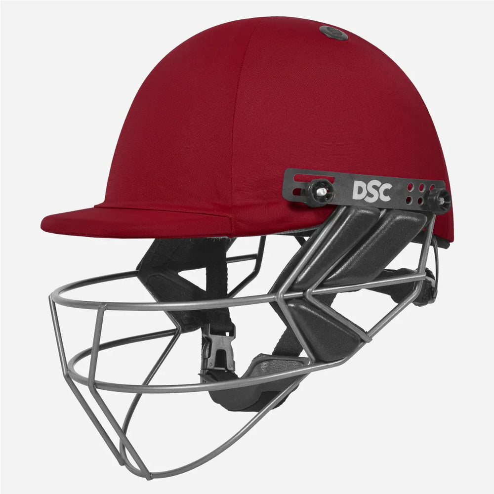 Dsc Fort 44 Red Cricket Helmet@front view1