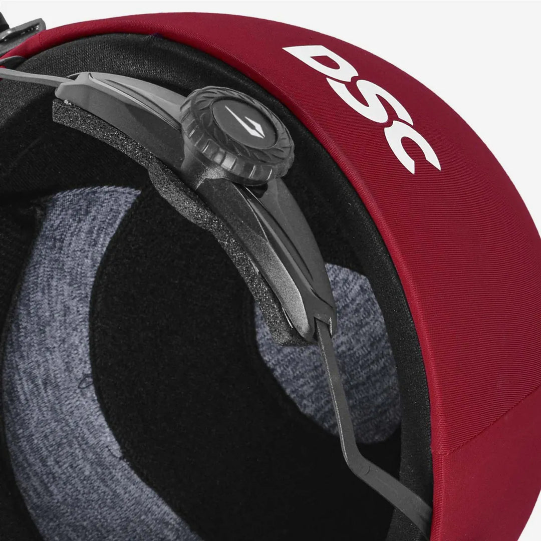 Dsc Fort 44 Red Cricket Helmet@front view4