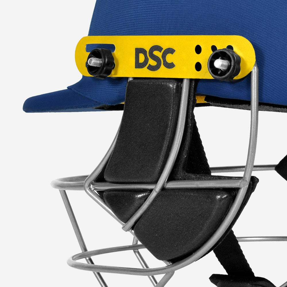Dsc Defender Royal Blue Cricket Helmet@front view 3