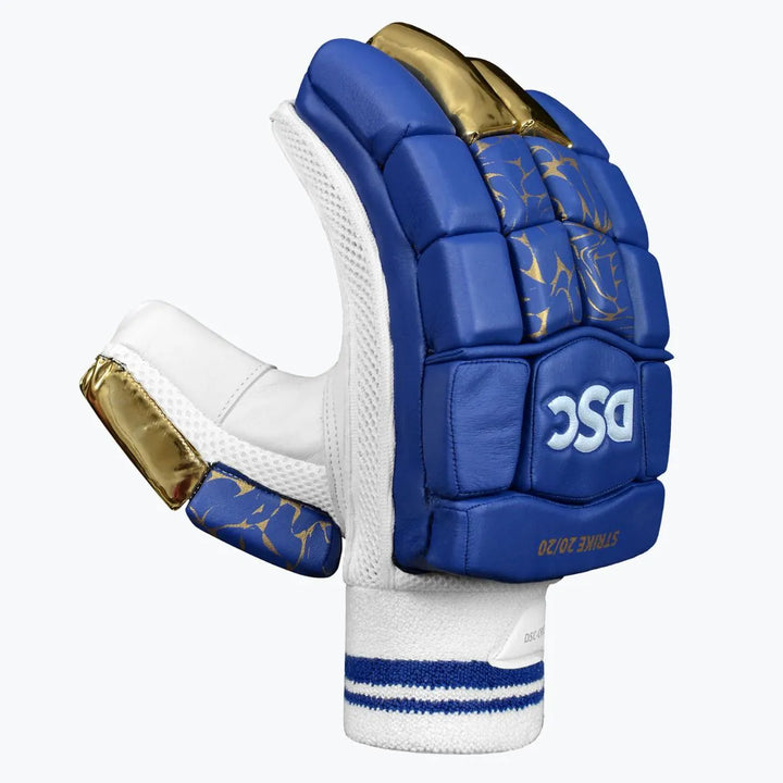 DSC Strike 20/20 Blue Cricket Batting Gloves Size