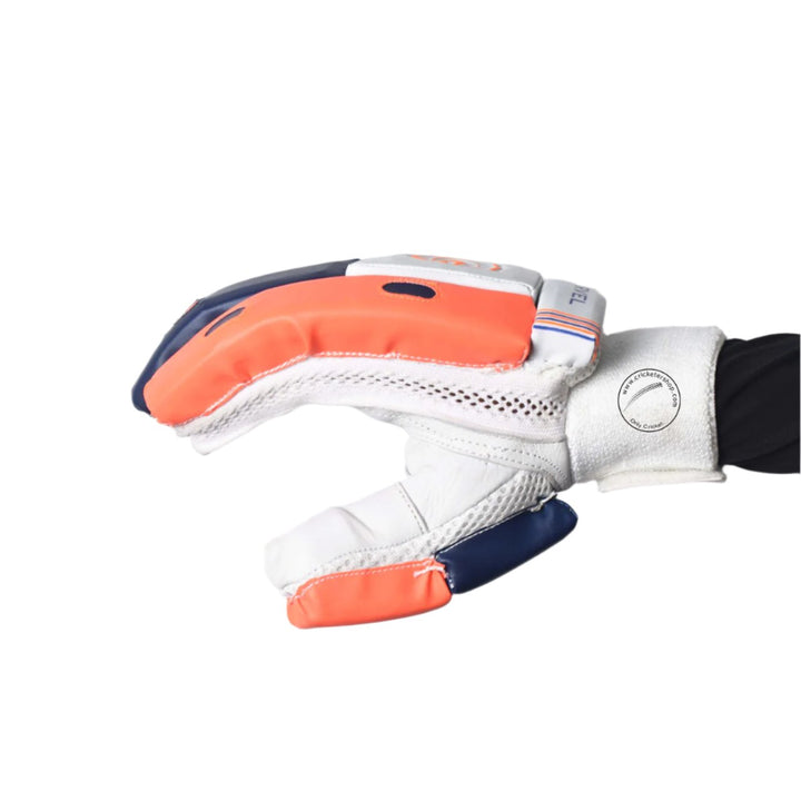 Gortonshire Marvel Cricket Batting Gloves @ Side View
