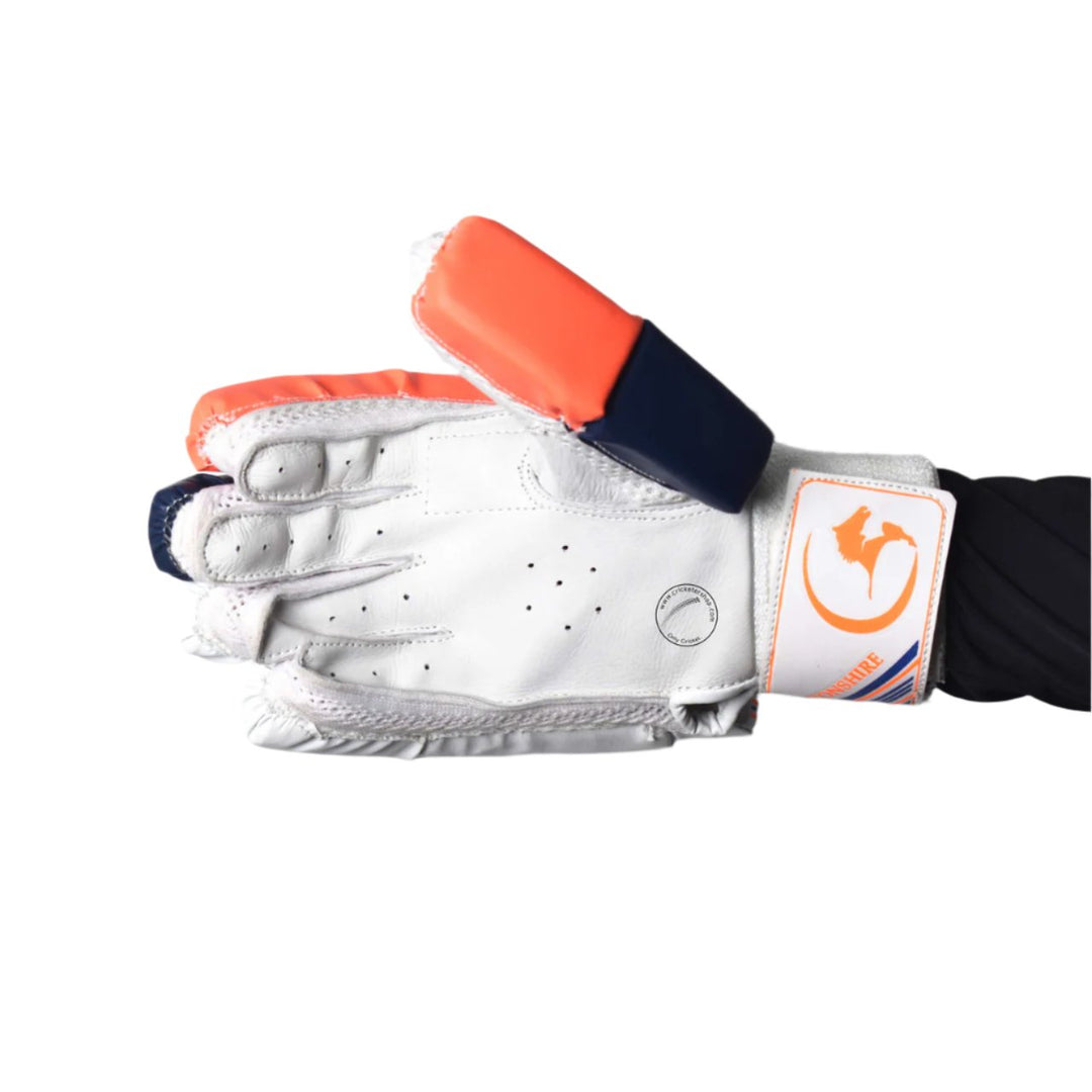 Gortonshire Marvel Cricket Batting Gloves @ Right Front View