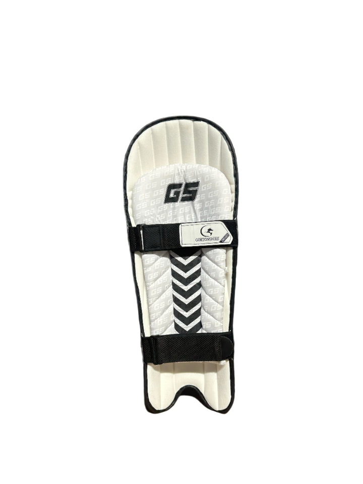 Gortonshire BOW 20-20 Black Cricket Batting Leg Guard Pads Mens@back view