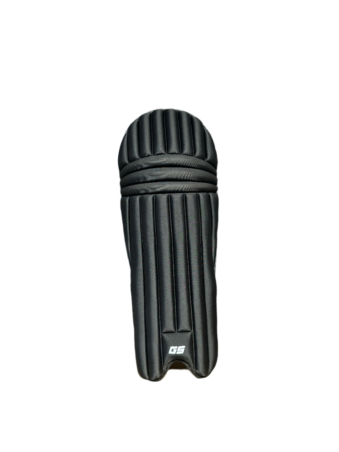 Gortonshire BOW 20-20 Black Cricket Batting Leg Guard Pads Mens@front view