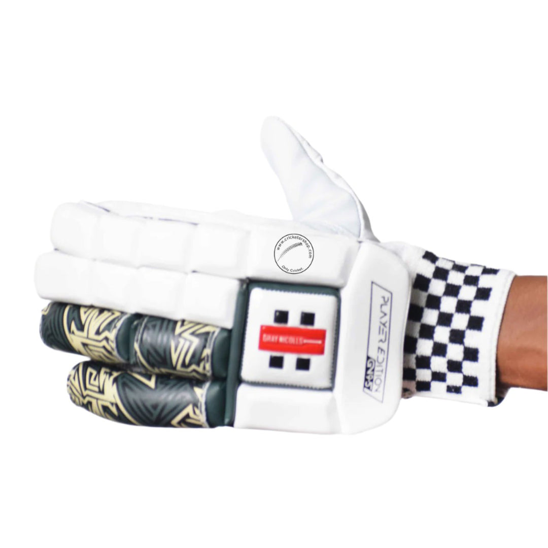 Gray Nicolls Players Edition GN 9.5 Cricket Batting Gloves Mens Size @ Left Back View