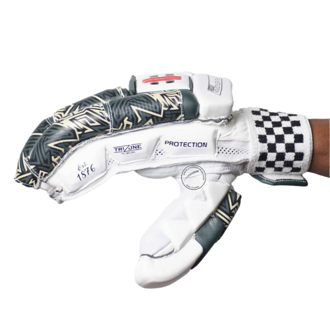 Gray Nicolls Players Edition GN 9.5 Cricket Batting Gloves Mens Size @ Side View