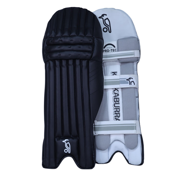 Kookaburra Pro 5.0 Black Batting Leg Guard Pads Mens Size@composite view