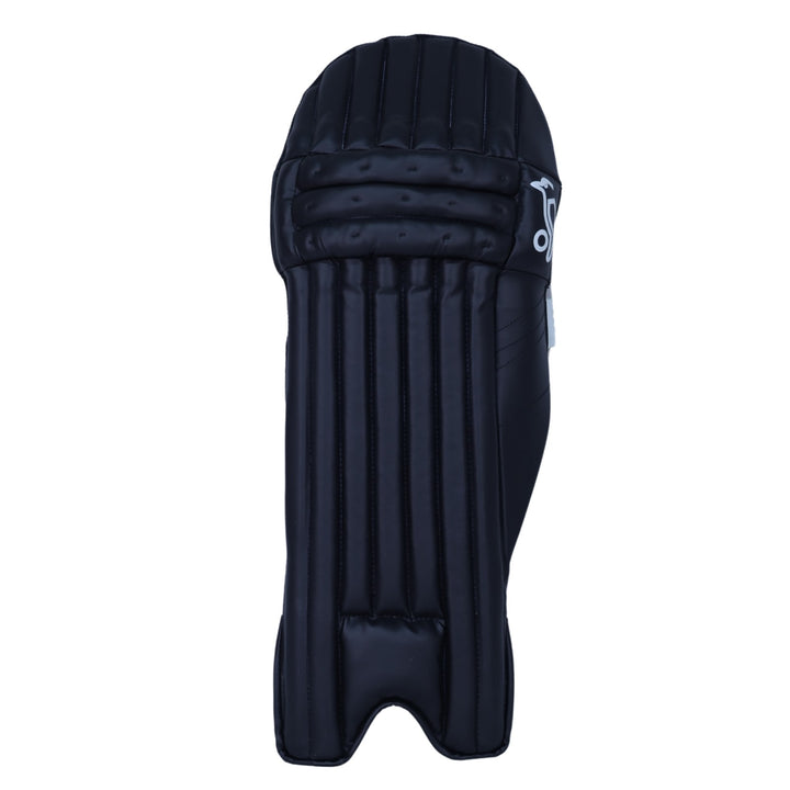 Kookaburra Pro 5.0 Black Batting Leg Guard Pads Mens Size@composite view@front view