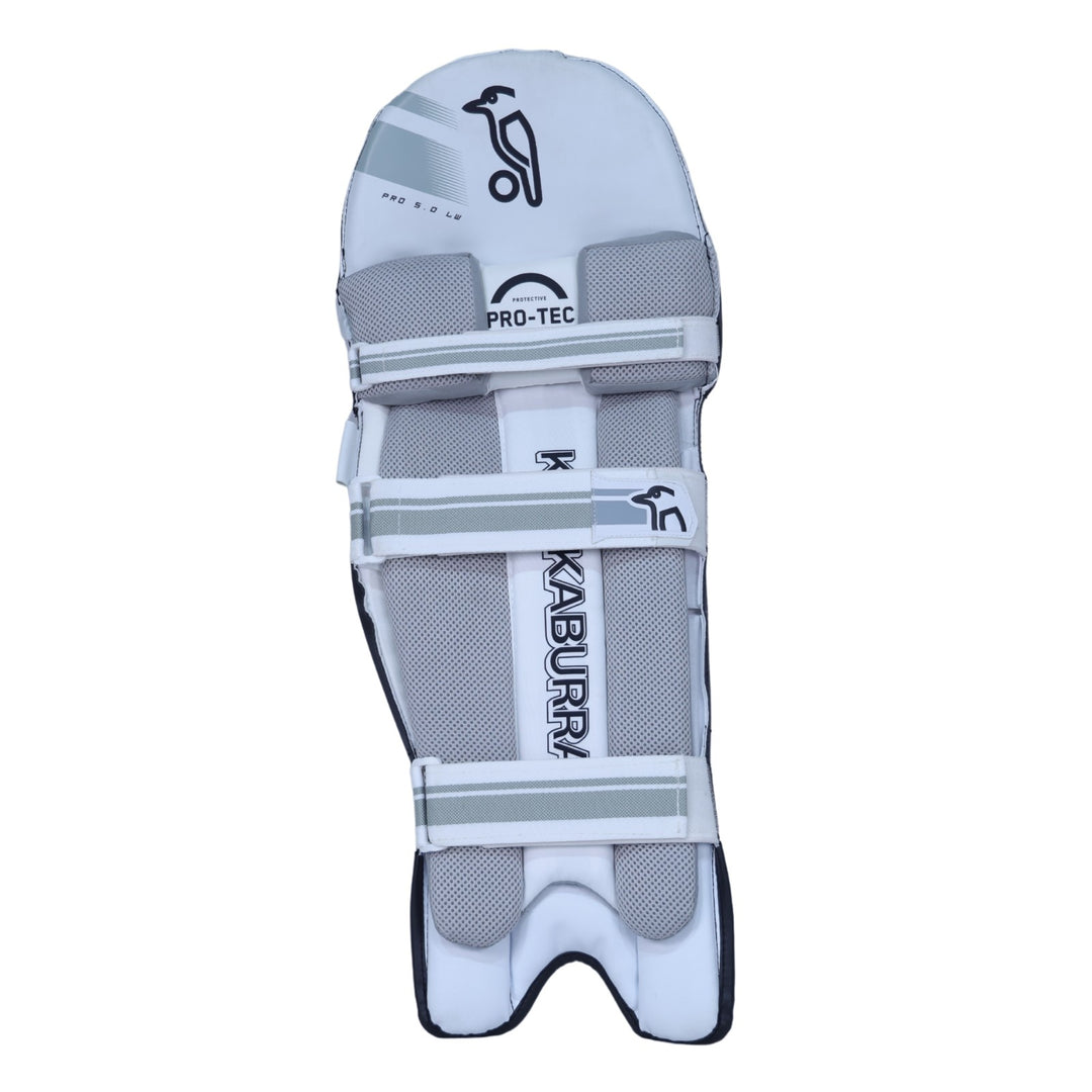 Kookaburra Pro 5.0 Black Batting Leg Guard Pads Mens Size@composite view@back view
