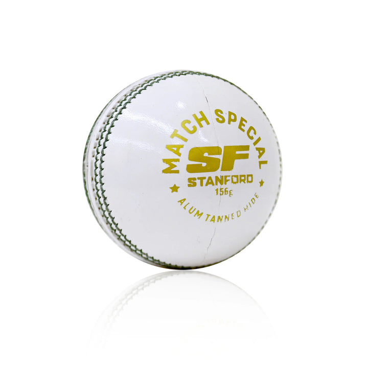 SF Match Special Cricket Ball Colour White @ Front View