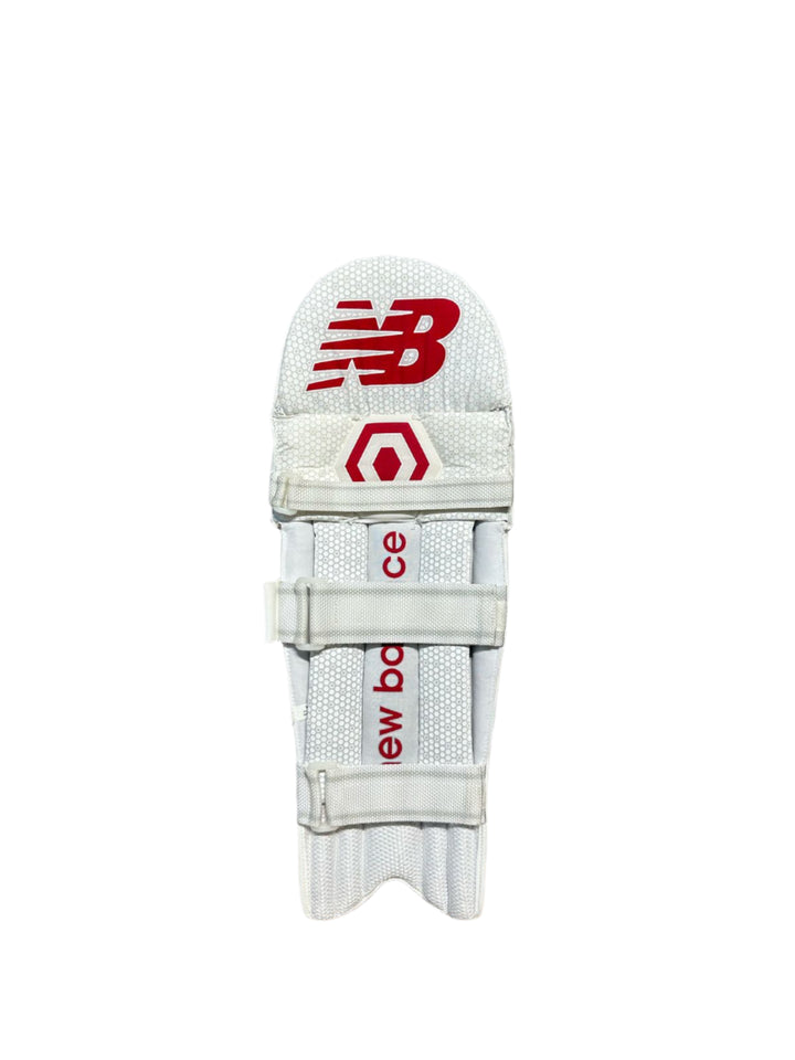 New Balance TC 460 Cricket Batting Leg Guard Pads Boys Size Ambi@front view 1