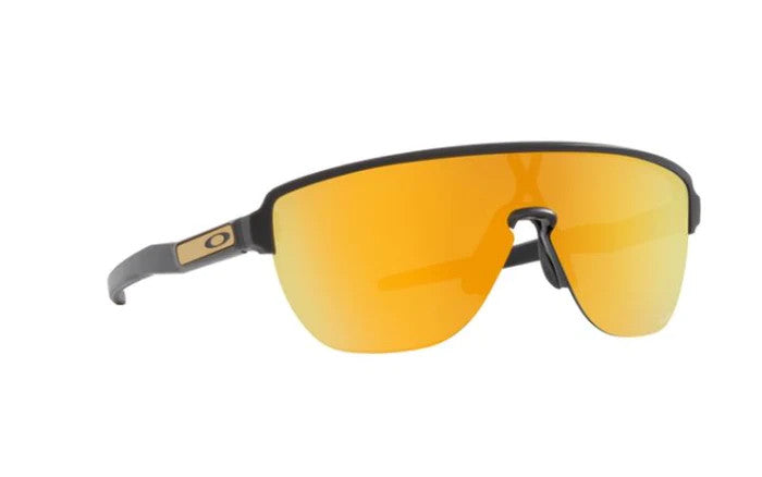 Oakley Corridor Matte Carbon Prizm 24K Cricket Sunglasses @ Front Side View 2