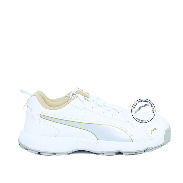 Puma Classicat 107807 01 Cricket Rubber Shoes White Gold size - Cricketershop
