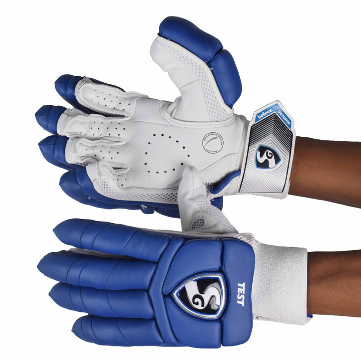 SG Test Navy Blue Cricket Batting Gloves Mens Size @ Composite View