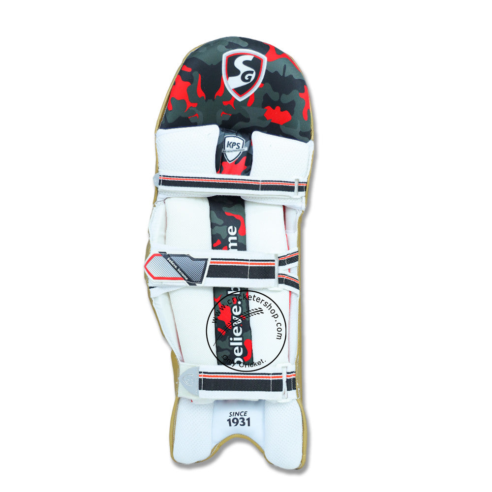 SG Test Kings XI Cricket Batting Leg Guard Pads Mens @ Back View