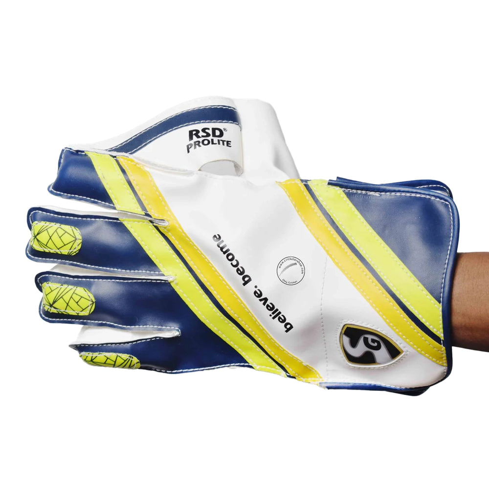SG Hilite Wicket Keeping Cricket Gloves | All White U2013 DKP Cricket