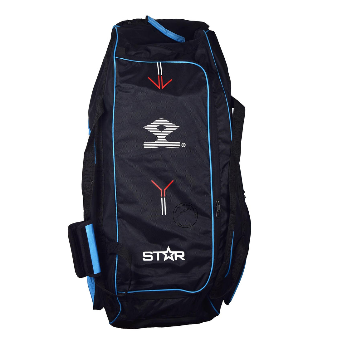 Shrey Star Wheelie 2.0 Cricket Kit Bag With Rod Color Blue/Black - Cricketershop