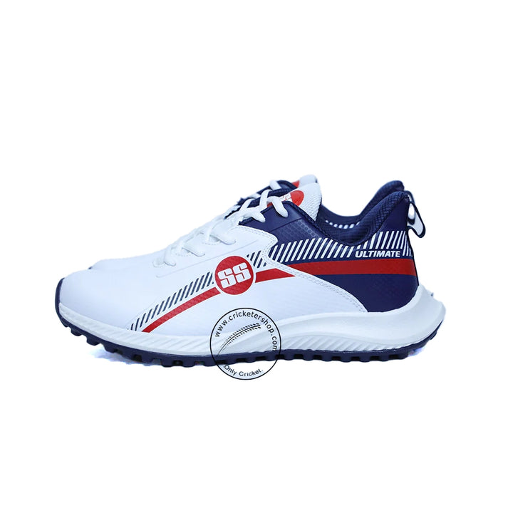 SS Ultimate Blue Red Cricket Shoes - Cricketershop