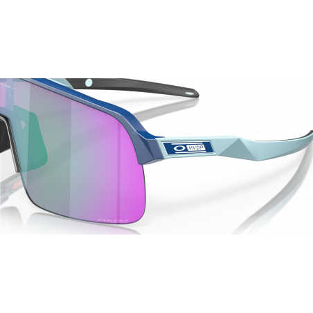 Oakley Matte Poseidon Glass Splatter Prizm Road Jade Cricket Sunglasses @ Side View