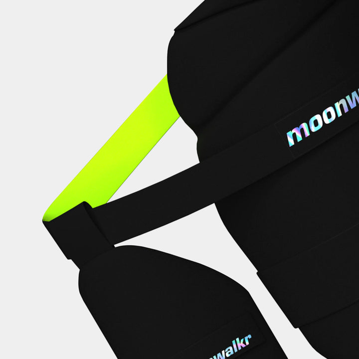 Moonwalkr 2.0 Cricket Batting Combo Thigh Guard Pad Black  @ Close View 2